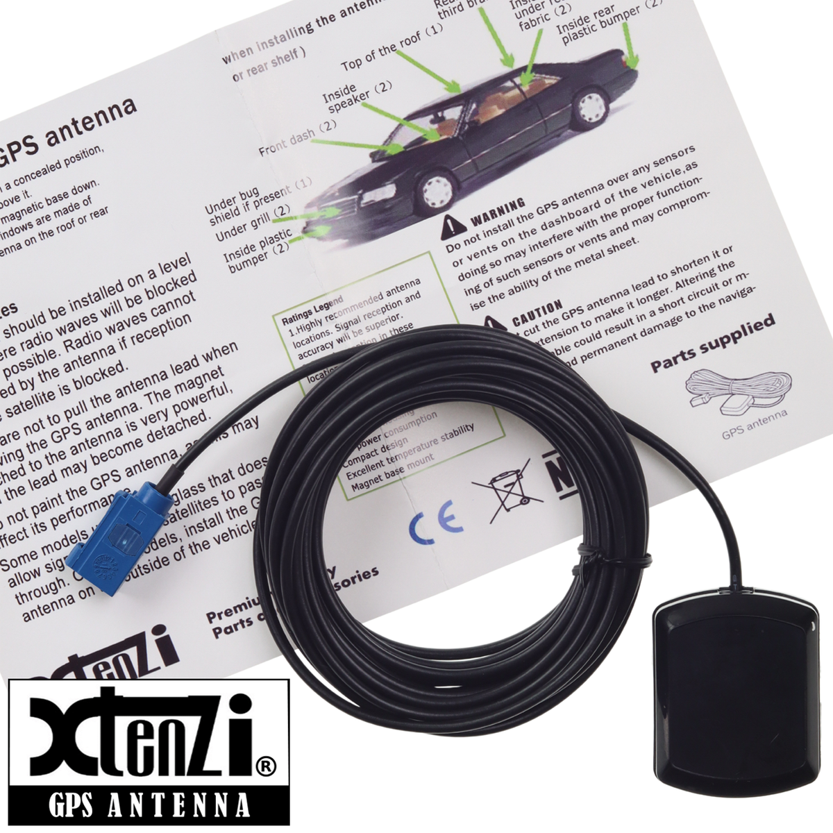 Xtenzi GPS Active Antenna XT91835V2 Car Navigation Receiver for Sony XA-NV400 - image 3
