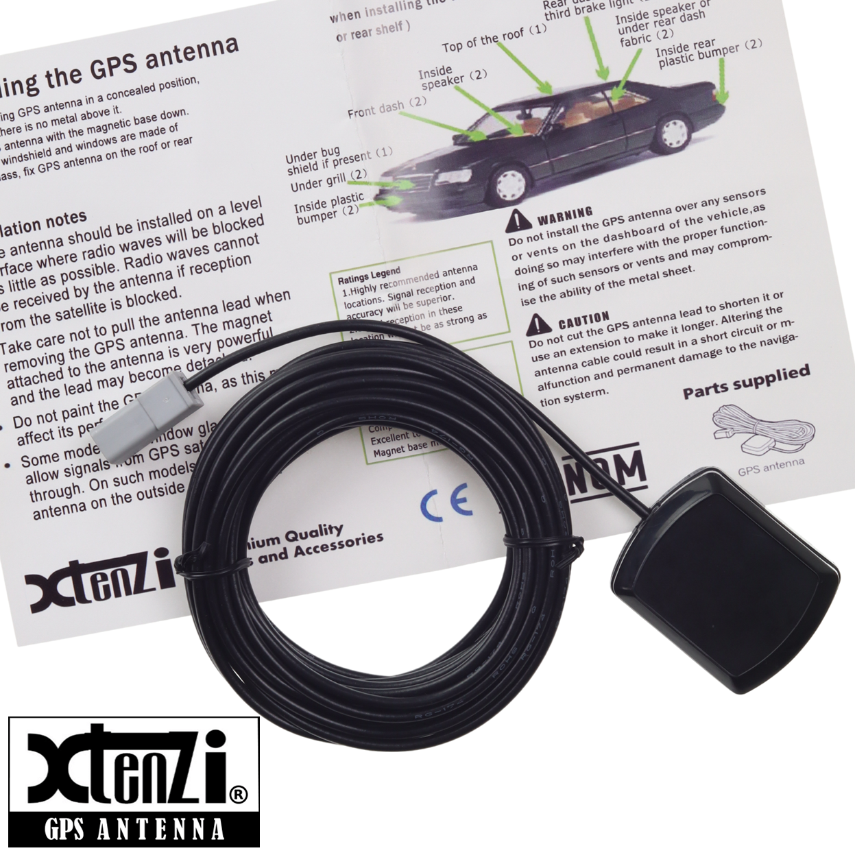 Xtenzi GPS Antenna XT91850-L2 for Kenwood DDX6702S DDX8905S DDX9704S DDX9905S