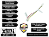 Xtenzi XT91925 IDATALINK RCA Cable For Alpine ILXF409, ILXF411 Car Stereo Audio