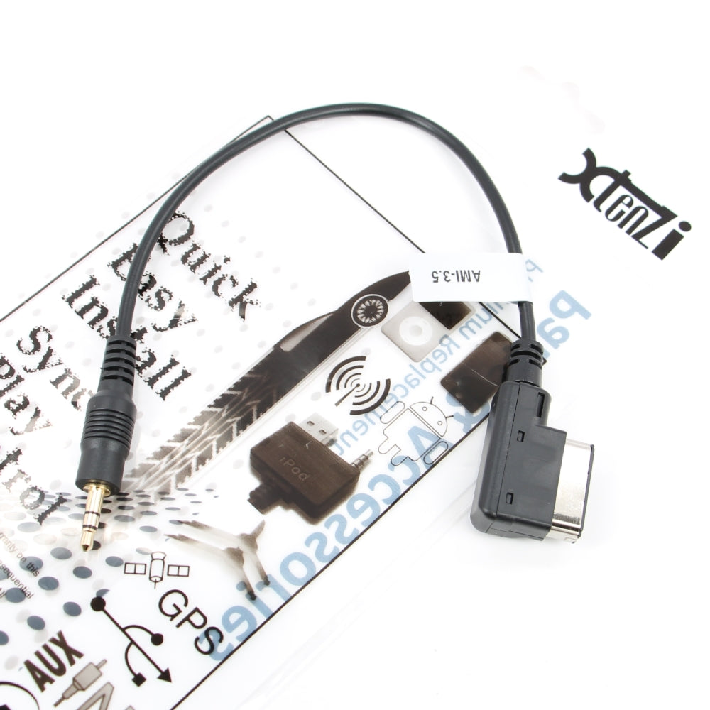 Xtenzi MDI AMI MMI Cable Adapter Connect iPod iPhone Mini 3.5mm for Audi A4 A5 S5 A6 A8 Q7 / Vw Jetta GTI GLI Jetta Passat Cc Tiguan Touareg EOS