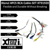 Xtenzi 4PCS Set XT91920 AV RCA Harness Cord For Pioneer DMH160BT, DMH1700NEX, DMH1770NEX, DMHW2700NEX, DMHW2770NEX