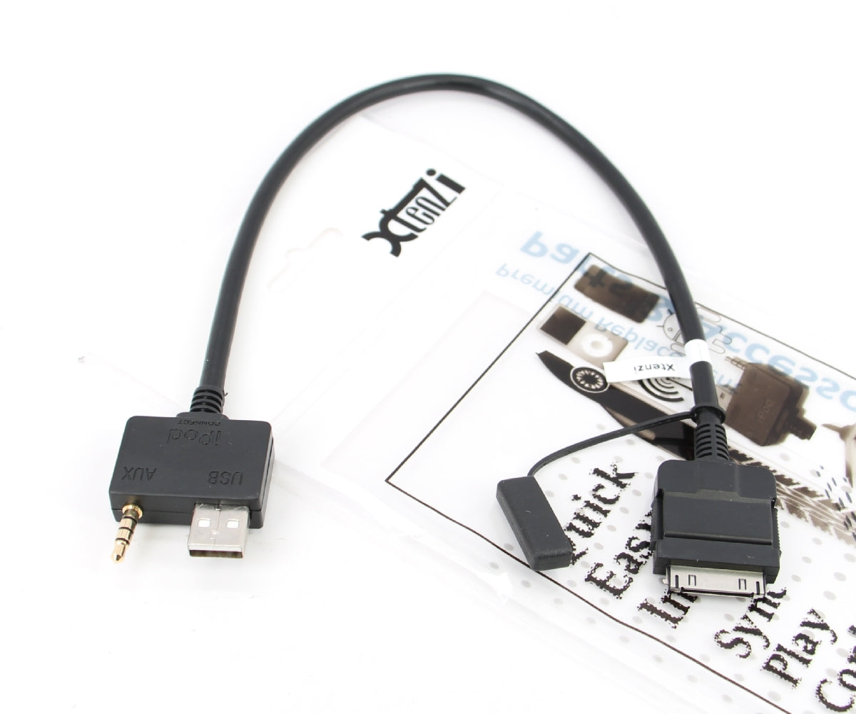 Xtenzi MDI MMI Cable Adapter iPod iPhone AUX USB audio cable for 2011 2012 2013 Hyundai / Accent / Azera / Elentra / Genesis / Santafe / Sonata / Tucson / Veracruz / sedan.