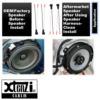 Xtenzi 2 Pair Car Audio Speaker Harness Set for Ford, GMC, Chevrolet Vehicles