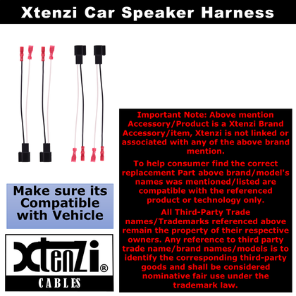 Xtenzi 2 Pair Car Audio Speaker Harness Set for Select Chevrolet, GMC Vehicles