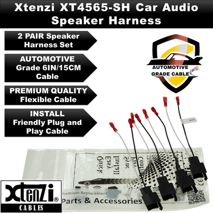 Xtenzi 2 Pair Car Audio Speaker Harness Set for GMC, Chrysler, Dodge Vehicles