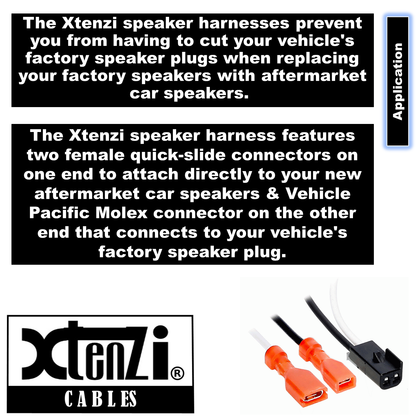Xtenzi 2 Pair Car Audio Speaker Harness Set for Select Jimmy, Astro Vehicles