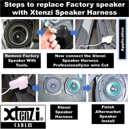 Xtenzi 2 Pair Car Audio Speaker Harness Set for Select Ram, Jeep, Dodge Vehicles
