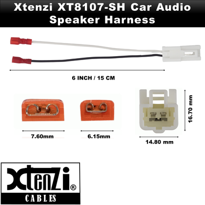 Xtenzi 2 Pair Car Audio Speaker Harness Set for Select Toyota 2000-2006 Vehicles
