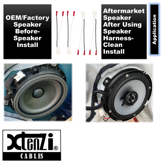 Xtenzi 2 Pair Car Audio Speaker Harness Set for Select Chrysler, Dodge Vehicles