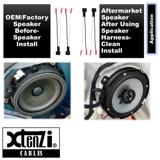 Xtenzi 2 Pair Car Audio Speaker Harness Set for Ford, Mercury, Mazda Vehicles