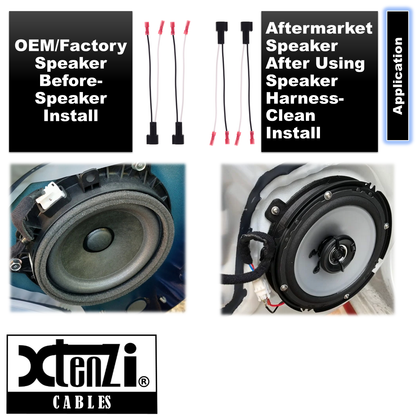 Xtenzi 2 Pair Car Audio Speaker Harness Set for Ford, Mercury, Mazda Vehicles