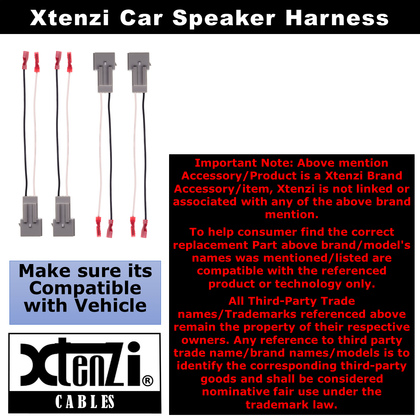 Xtenzi 2 Pair Car Audio Speaker Harness Set for Ford, Mercury, Mazda Vehicles