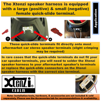 Xtenzi 2 Pair Car Audio Speaker Harness Set for Select Ford, Mercury Vehicles