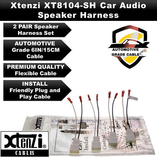 Xtenzi 2 Pair Car Audio Speaker Harness Set for Toyota, Hyundai, Isuzu Vehicles