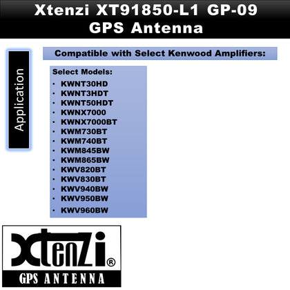 Xtenzi GPS Antenna XT91850-L2 for Kenwood DDX6702S DDX8905S DDX9704S DDX9905S