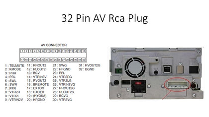 Xtenzi RCA AV Harness Cord Assembly For Prioneer 32Pin Z110 Avic-Z110 F10BT ( CDP1194 )