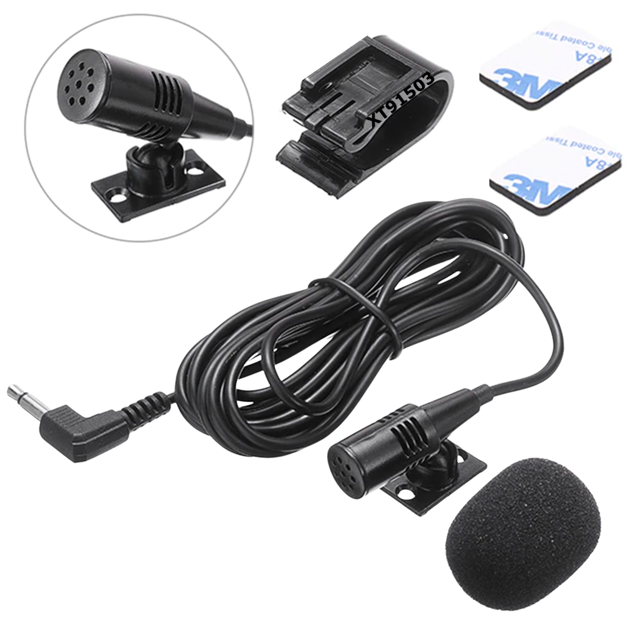 Xtenzi Microphone 3.5mm Mic for Car Vehicle Head Unit Stereo XT91503 for Clarion