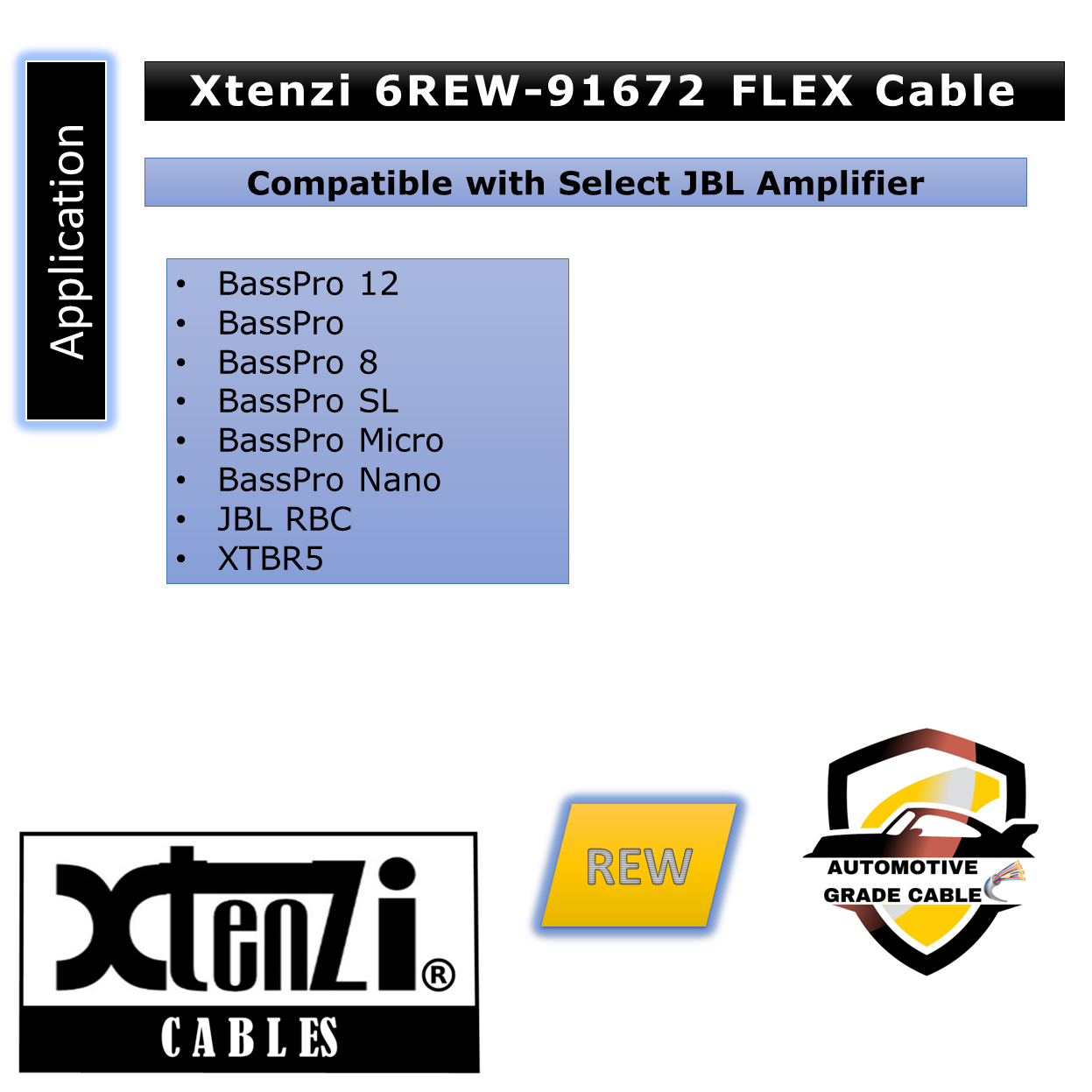 Xtenzi 6Pin Remote Bass Knob 15FT-REW Flex Cable for JBL BassPro Nano Amplifier