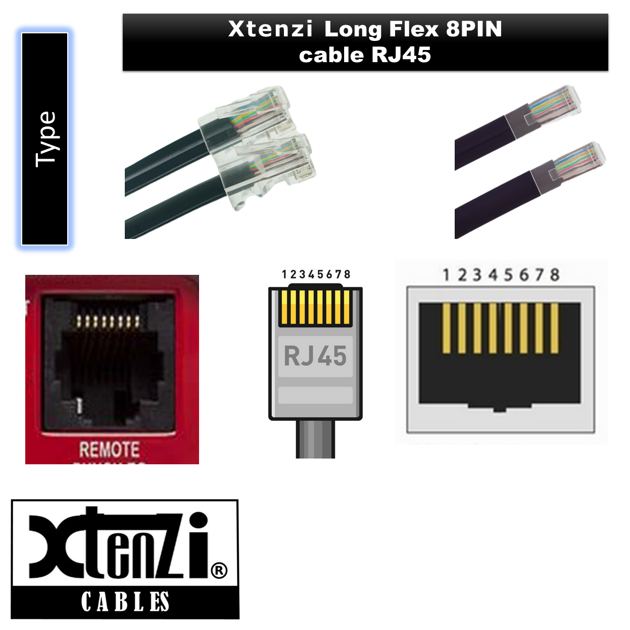 Xtenzi 8Pin Bass Knob 5 FT Cable for Rockford Fosgate PEQ PPB1 PB1 PLC2Amplifier