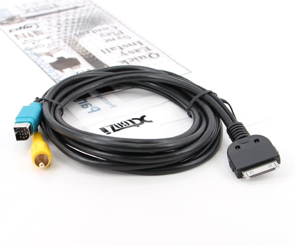 Xtenzi MDI AUX MMI Cable Adapter iPod Video Cable for Alpine KCE-435iv