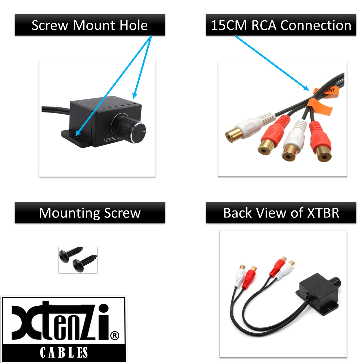 Xtenzi Bass Boost Knob Gain Remote Line Level Control Car Audio Amplifier XTBR9